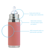 Termo otroška steklenička Kiki 260 ml – Rose | Pura Stainless