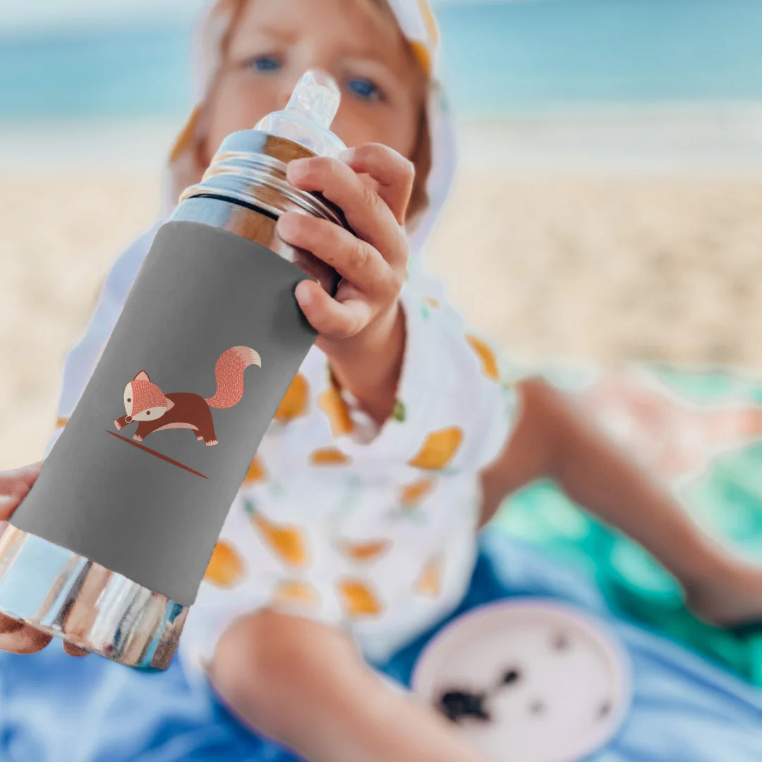 Steklenička z ustnikom Kiki (Sippy) 325 ml – Fox | Pura Stainless