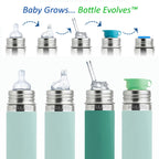 Termo steklenička s slamico Kiki (Straw) 260 ml – Mint | Pura Stainless
