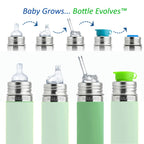 Termo steklenička s slamico Kiki (Straw) 260 ml – Moss | Pura Stainless