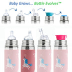 Termo steklenička z ustnikom Kiki (Sippy) 260 ml – Unicorn | Pura Stainless