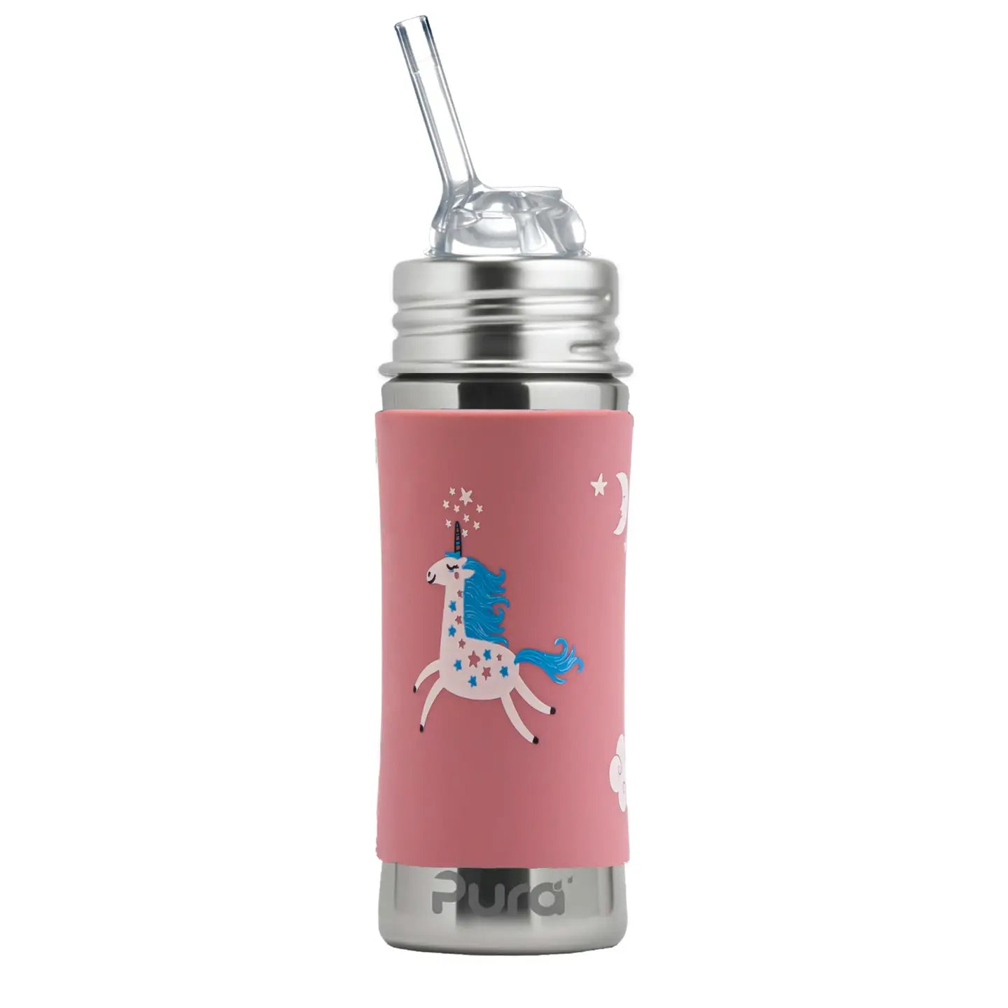 Kiddo Free-Flow – Silikonska slamica s prostim pretokom | Pura Stainless