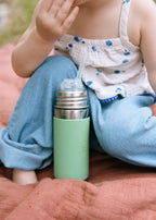 Termo steklenička s slamico Kiki (Straw) 260 ml – Moss | Pura Stainless