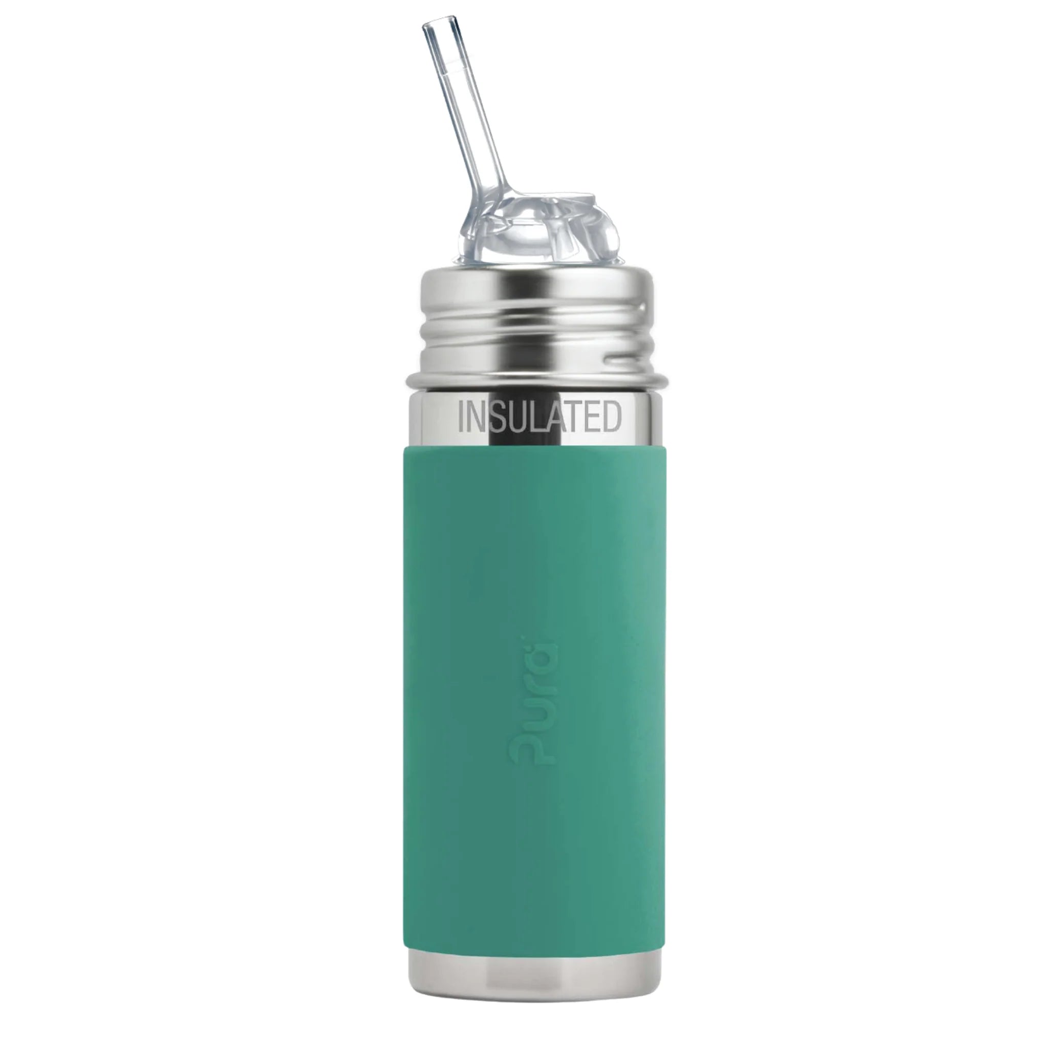 Termo steklenička s slamico Pura Kiki 260 ml v barvi Mint – izolirana, s silikonsko slamico, brez plastike