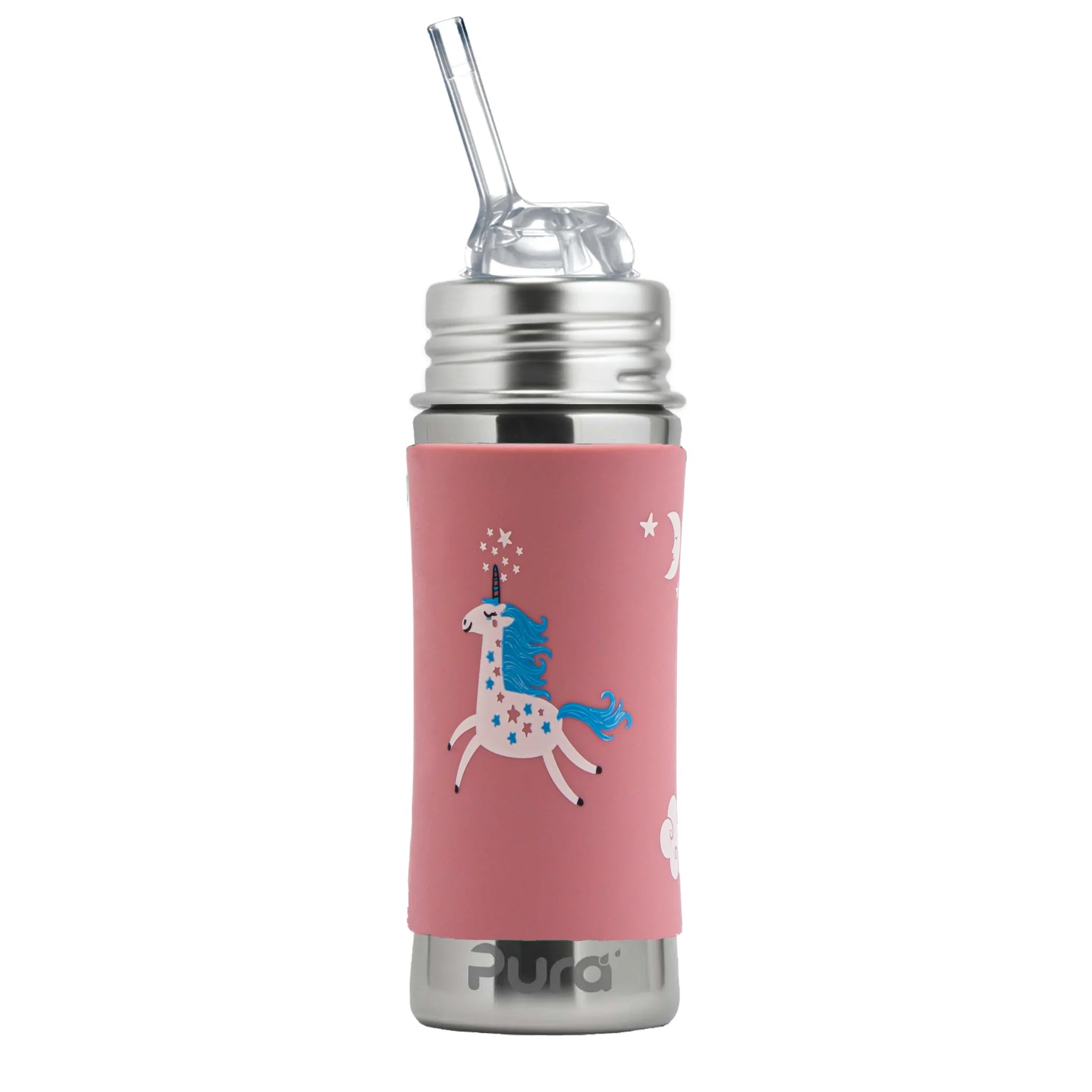 Steklenička s slamico Kiki (Straw) 325 ml – Unicorn | Pura Stainless