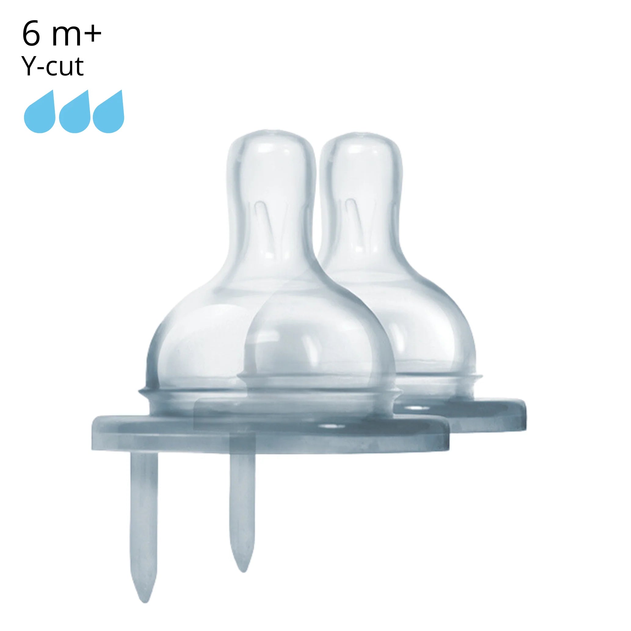 Kiki silikonski cucelj (2 kosa) – Y-cut (6 m+) | Pura Stainless
