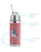 Termo steklenička s slamico Kiki (Straw) 260 ml – Unicorn | Pura Stainless
