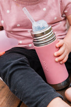 Termo steklenička s slamico Kiki (Straw) 260 ml – Rose | Pura Stainless