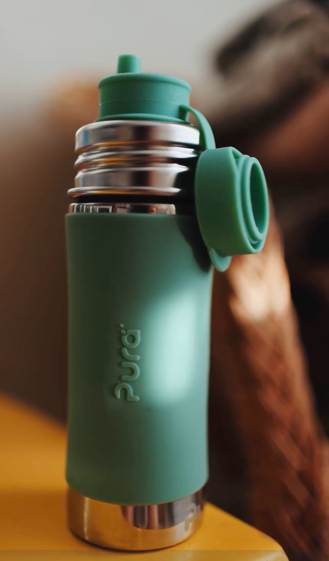 Pura Big Mouth® silikonska športna slamica - Mint | Pura Stainless