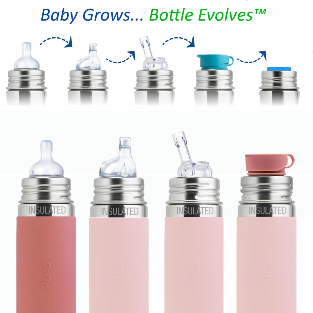 Termo otroška steklenička Kiki 260 ml – Rose | Pura Stainless